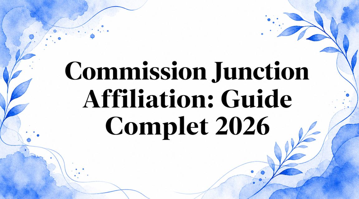 Commission Junction Affiliation: Guide Complet 2026